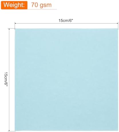 MECCANIXITY 75 Sheet Origami Paper Double Sided 6x6" Light Blue - Image 2