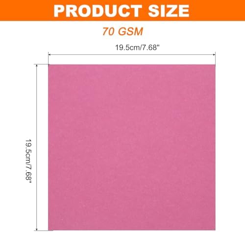 MECCANIXITY 75 Sheet Origami Paper Double Sided 8x8" Rose Red - Image 2