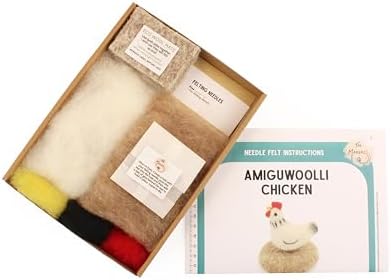 Wizardi Beginner Needle Felting Kit for Adults - Tiny Chicken Amiguwoolli. Bird Felting Kit 6.5cm Long. Felting Tools. Wool Felting Supplies. Felt Crafts. Wool Felt. The Makerss - Image 2