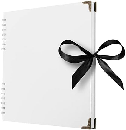 Scrapbook Album, 80 Pages, 11 x 11 Inch, White Photo Album, Scrap Book by Bstorify