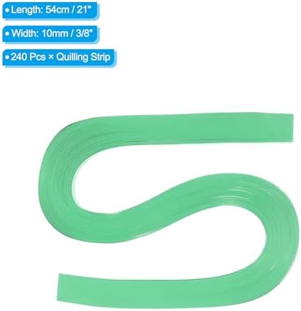 PATIKIL 240pcs Quilling Strips Paper 3/8"(10mm) 21"(54cm) Origami Paper Quilling Strip for Art DIY Hand Craft Christmas, Forest Green - Image 2