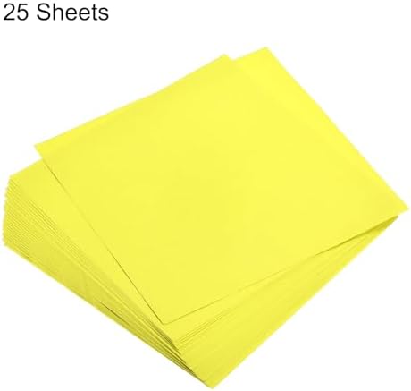 MECCANIXITY 25 Sheets 8x8 Inch(20x20cm) Origami Paper Double Sided Fluorescent Yellow Square Sheet for Art Craft Project, Beginners, Gifts Decor - Image 3