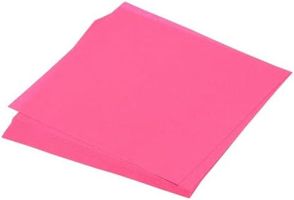 MECCANIXITY 25 Sheet Origami Paper Double Sided Fluorescent Pink 10x10 Inch Square Sheet for Art Craft Project, Beginners, Gifts Decor by MECCANIXITY