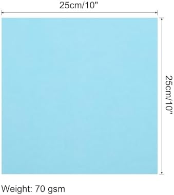 MECCANIXITY 100 Sheet Origami Paper Double Sided Light Blue 10x10 Inch Square Sheet for Art Craft Project, Beginners, Gifts Decor - Image 2