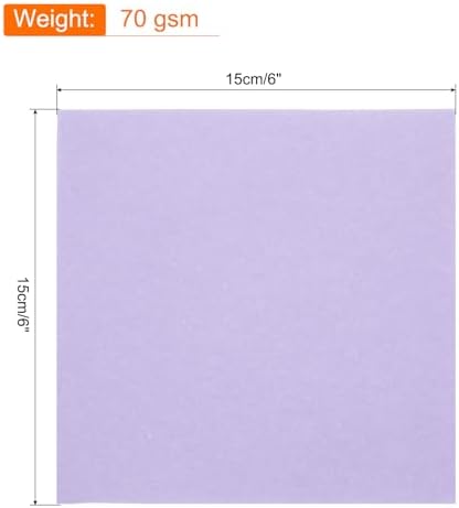 MECCANIXITY 75 Sheet Origami Paper Double Sided 6x6" Light Purple - Image 2