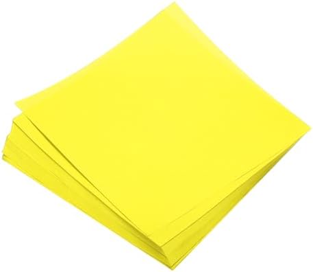 MECCANIXITY 50 Sheets Origami Paper Double Sided 8x8 Inch(20x20cm) Square Sheet for Art Craft Project, Beginners, Gifts Decor, Fluorescent Yellow by MECCANIXITY
