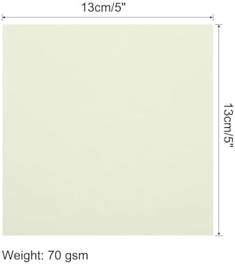 MECCANIXITY 25 Sheet Origami Paper Double Sided Cream White 5x5 Inch Square Sheet for Art Craft Project, Beginners, Gifts Decor - Image 2