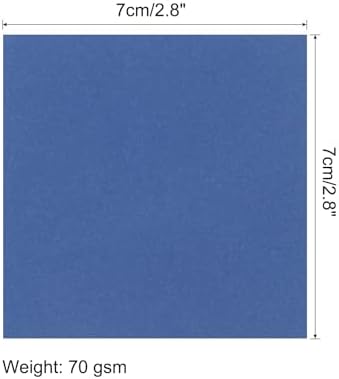 MECCANIXITY 25 Sheet Origami Paper Double Sided Navy Blue 2.5x2.5 Inch Square Sheet for Art Craft Project, Beginners, Gift Decoration - Image 2