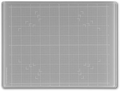 GLASSBOARD STUDIO Glass Craft Mat - Magnetic, Heat & Scratch Resistant - For Crafting, Cutting, Painting, Mixed Media Artwork - Grid Lines, Non-Slip Rubber Feet (Gray 9"L x 12"W) by GlassboardStudio