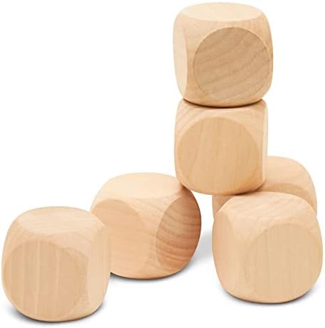 Woodpeckers Unfinished Wooden Dice, 1 Inch Hexahedron, Natural Wood, Pack of 250 - Image 3