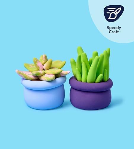 Pott’d Foam Dough Collectibles Air Dry Clay Kit for Adults, DIY Crafts Includes Clay Tools, Colourful Foam Clay, Guides for Mini Food Characters, Plant Projects and Date Night Creations - Image 2