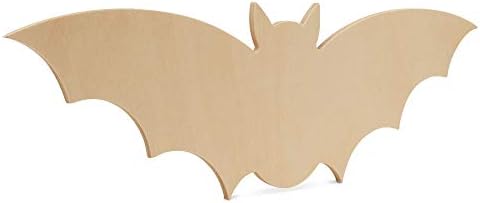 Wood Bat Cutouts 16 x 5-1/4 Inch, Pack of 1 Fall Unfinished Wood Cutouts to Paint and Display, Halloween Decorations, by Woodpeckers - Image 2