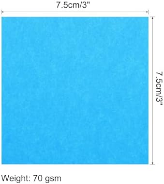 MECCANIXITY 100 Sheet Origami Paper Double Sided Aquamarine Blue 3x3 Inch Square Sheet for Art Craft Project, Beginners, Gifts Decor - Image 2