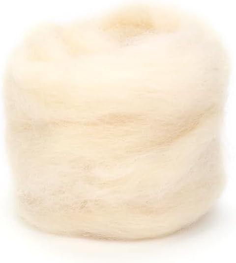 Catopia Wool Roving Yarn, 100G/3.53OZ Soft Felting Wool Pure Chunky Roving Yarn Bulk for Needle Felting Knitting Blanket Spinning Weaving DIY Craft,Fill Wool by Catopia