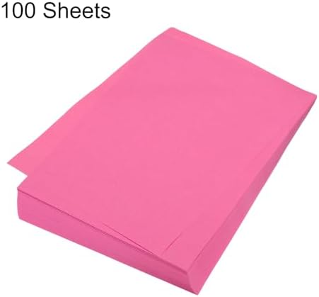 MECCANIXITY 100 Sheet Origami Paper Double Sided Fluorescent Red 8.3 x 5.8 Inch Square Sheet for Art Craft Project, Beginners, Gifts Decor - Image 3