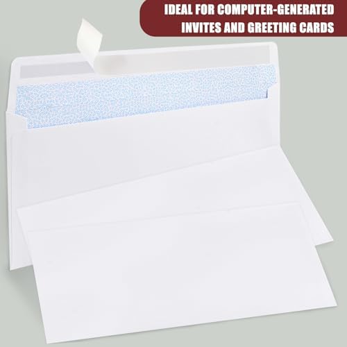 Joyberg 216 Packs #10 Envelopes, Business Envelopes, Envelopes Self Seal, Security Envelopes, Peel and Seal Closure, Size 4-1/8 X 9-1/2 Inches, White, 26LB - Image 6