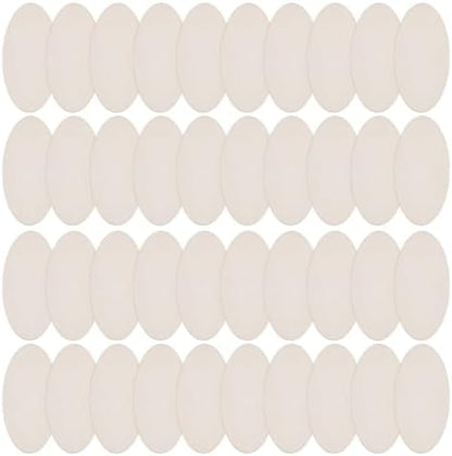 40pcs Wooden Oval Cutout 3.1 x 1.6 Inch Unfinished Wooden Blank Slices Crafts Natural Wood Circles DIY Plank Cutout Craft Supplies for Artist Painting Door Hanger Sign Wedding Decor by DELORIGIN