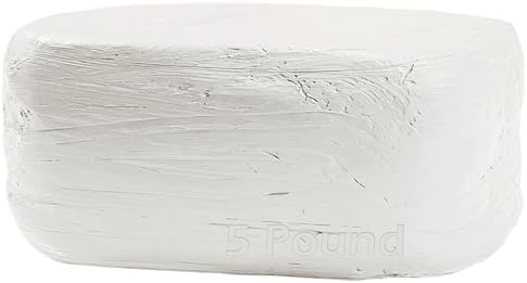 ReArt Natural Air-Dry Clay 5lbs for Sculpting, Wheel Throwing, Hand Building, All-Purpose Modeling Clay, White by ReArt