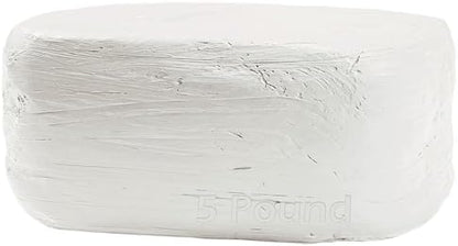 ReArt Natural Air-Dry Clay 5lbs for Sculpting, Wheel Throwing, Hand Building, All-Purpose Modeling Clay, White by ReArt