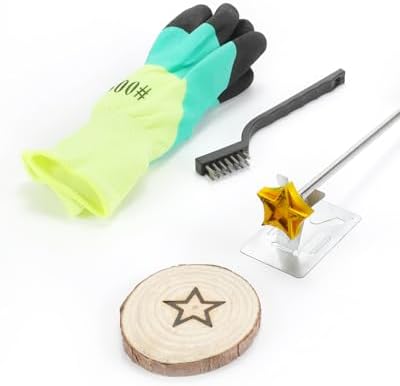 AIMOADO 1.5" Star Branding Iron, for Wood Hats Leather BBQ & Steak by AIMOADO