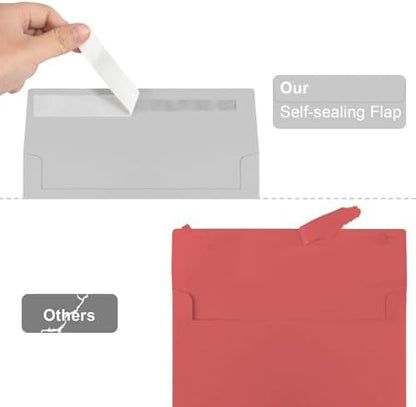 50 Packs 5x7 Dark Gray Envelope 5x7, Dark Gray Invitation Envelopes Self Seal for Weddings, Invitations, Photos, Greeting Cards, Mailing - Image 3