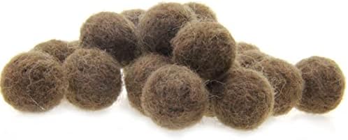 Needle Felt Balls Pure Wool Beads Felted Wool Balls 15mm Handmade DIY Crafts 20pcs (Camel) - Image 2