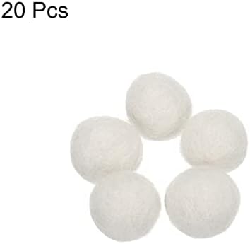 PATIKIL Wool Felt Balls Beads Wool Felting Pom 2cm 20mm White for Home Decor DIY Crafts Handcrafts Project Pack of 20 - Image 3