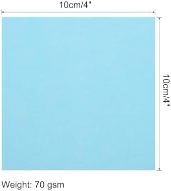 MECCANIXITY 50 Sheet Origami Paper Double Sided Light Blue 4x4 Inch Square Sheet for Art Craft Project, Beginners, Gifts Decor - Image 2