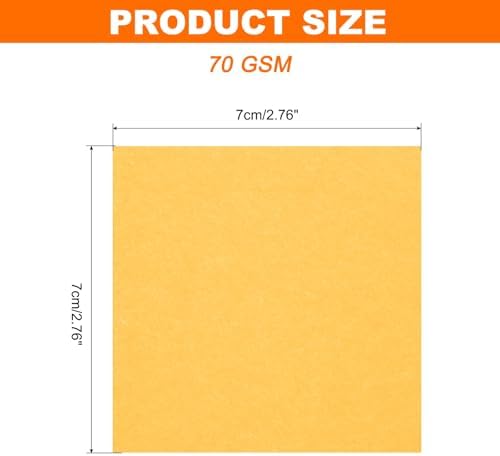 MECCANIXITY 75 Sheet Origami Paper Double Sided 3x3" Golden Yellow - Image 2