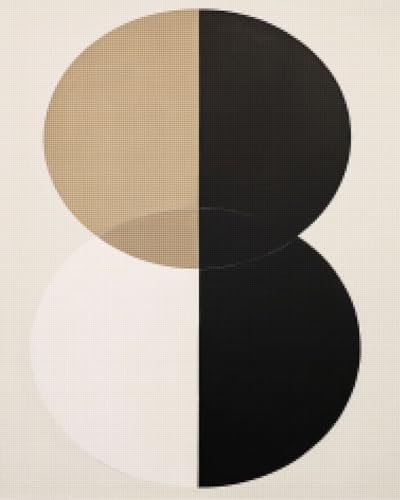 CISDKK Cross Stitch Chart,Counted Cross Stitch,Neutral Abstractfor a Modern Minimalist Home Soothing and Sophisticated Contemporary Abstract Art,11CT,13.39 * 17.33 inch by Unknown