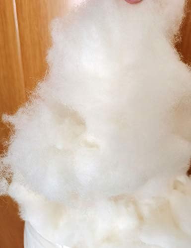 iMongol Carded Lambs Wool Stuffing Batting for Needle Felting, Knitted Crafts, Bright Creations, Pillow Filler, Stuffed Animals, Cushions,Super Clean Fine, Natural White(1lb) - Image 4
