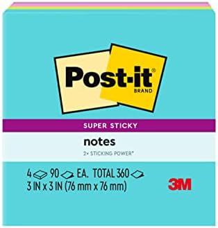 Scotch Post-it Brand Essentials Pack, Back to School and Office Supplies, Includes Super Sticky Notes, Flags, Magic & Super Hold Tape & Multi-Purpose Scissors (Pack of 4) - Image 6