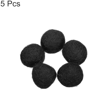 PATIKIL Wool Felt Balls Beads Wool Felting Pom 2cm 20mm Black for Home Crafts Handcrafts Project DIY Pack of 5 - Image 3