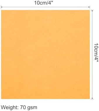MECCANIXITY 100 Sheet Origami Paper Double Sided Fluorescent Orange 4x4 Inch Square Sheet for Art Craft Project, Beginners, Gifts Decor - Image 2