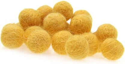 Needle Felt Balls Pure Wool Beads Felted Wool Balls 15mm Handmade DIY Crafts 20pcs (Light Ginger) - Image 2