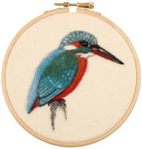 Wizardi Beginner Needle Felting Kit for Adults - Kingfisher 2D Kit. Bird Felting Kit in Support of RSPB Charity. Felting Tools. Wool Felting Supplies. Felt Crafts. Wool Felt. The Makerss by Wizardi
