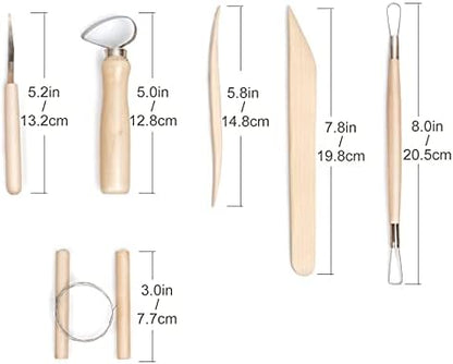 Nozomy Clay Tools,12PCS Pottery Clay Sculpting Tool Set - Image 2