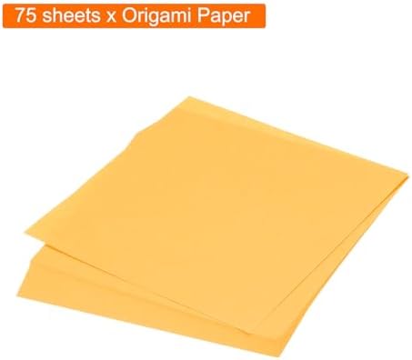 MECCANIXITY 75 Sheet Origami Paper Double Sided 6x6" Orange - Image 3