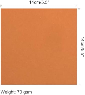 MECCANIXITY 25 Sheet Origami Paper Double Sided Dark Orange 5.5x5.5 Inch Square Sheet for Art Craft Project, Beginners, Gifts Decor - Image 2
