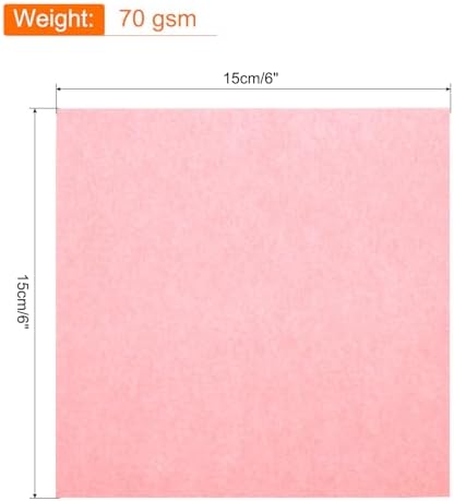 MECCANIXITY 75 Sheet Origami Paper Double Sided 6x6" Apricot Pink - Image 2