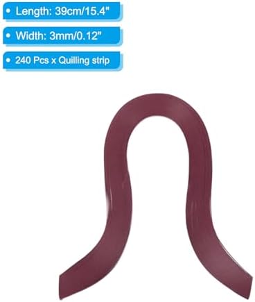 PATIKIL 240pcs Quilling Strips Paper, 3mm x 39cm Origami Paper Quilling Kits for Adults Beginner Art DIY Craft Christmas, Wine Red - Image 2