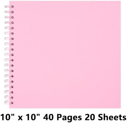 DIY Scrapbook Photo Album,40 Pages,10x10 Inch,Pink - Image 5