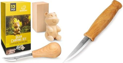 BeaverCraft DIY05 Wood Carving Kit C4 Wood Carving Knife for Whittling Sloyd Knife by BeaverCraft