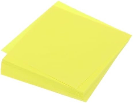 MECCANIXITY 100 Sheet Origami Paper Double Sided Fluorescent Yellow 3x3 Inch Square Sheet for Art Craft Project, Beginners, Gifts Decor by MECCANIXITY
