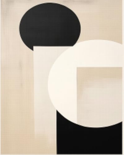 CISDKK Retro Embroidery,Printed Cross Stitch Kits,Neutral Abstractfor a Modern Minimalist Home Soothing and Sophisticated Contemporary Abstract Art,11CT,9.45 * 13.39 inch by Unknown