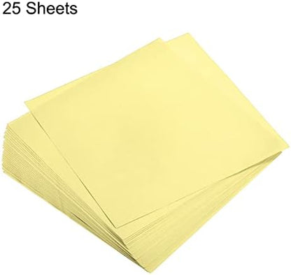 MECCANIXITY 25 Sheets 8x8 Inch(20x20cm) Origami Paper Double Sided Light Yellow Square Sheet for Art Craft Project, Beginners, Gifts Decor - Image 3