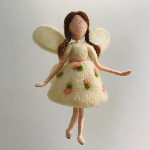 White and Green Wing Elves Needle Felting Kits Friendly Instruction DIY Craft Kit for Beginners - Image 5