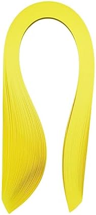 ODETOJOY Quilling Paper Strips Yellow 3mm 5mm 10mm Quill Strip Sunflower Rolled Paper Filigree Strip Daffodil Curled Scroll Coil Paper Strip Canary-21inch 120pcs/bag (3mm-0.12inch) by ODETOJOY