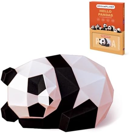 3D Panda Tuan Tuan Origami Paper Craft Kit, Fun DIY Pre-Cut 3D Paper Art Model for Teens & Adults, Easy Handmade Animal Figurine Sculpture Gift Set for Bookshelf Decoration by Unknown