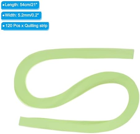 PATIKIL 120pcs Quilling Strips Paper 3/16"(5.2mm) 21"(54cm) Origami Paper Quilling Strip for Art DIY Hand Craft Christmas, Green - Image 2